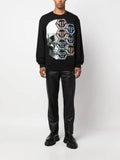 Philipp Plein skull-print cotton sweatshirt