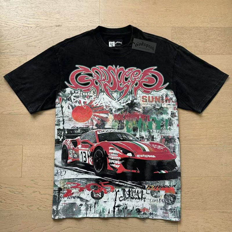 Godspeed Super Race Car Graphic T-Shirt