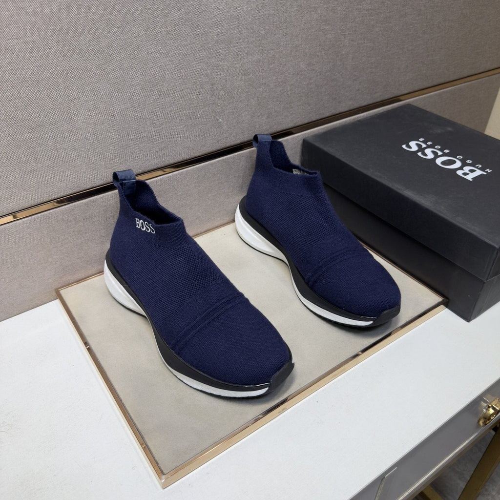BOSS Textured Slip-On Sneakers